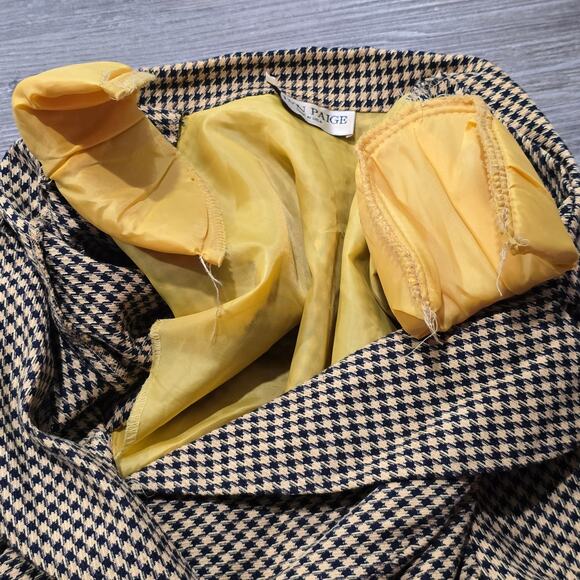 Alyn Paige Vintage 80s Houndstooth Blazer Skirt Suit Set USA Made - Picture 6 of 14